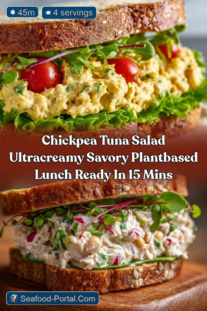 Chickpea Tuna Salad UltraCreamy Savory PlantBased Lunch Ready in 15 Mins