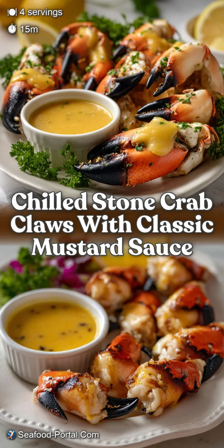 Chilled Stone Crab Claws with Classic Mustard Sauce