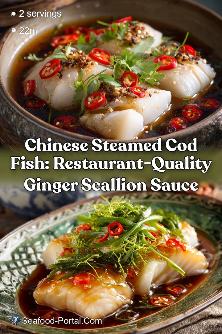 Chinese Steamed Cod Fish: Restaurant-Quality Ginger Scallion Sauce