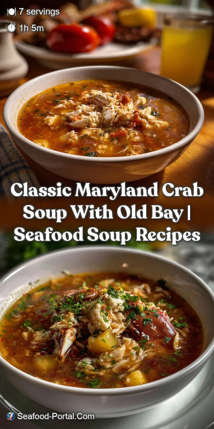Classic Maryland Crab Soup with Old Bay | Seafood Soup Recipes