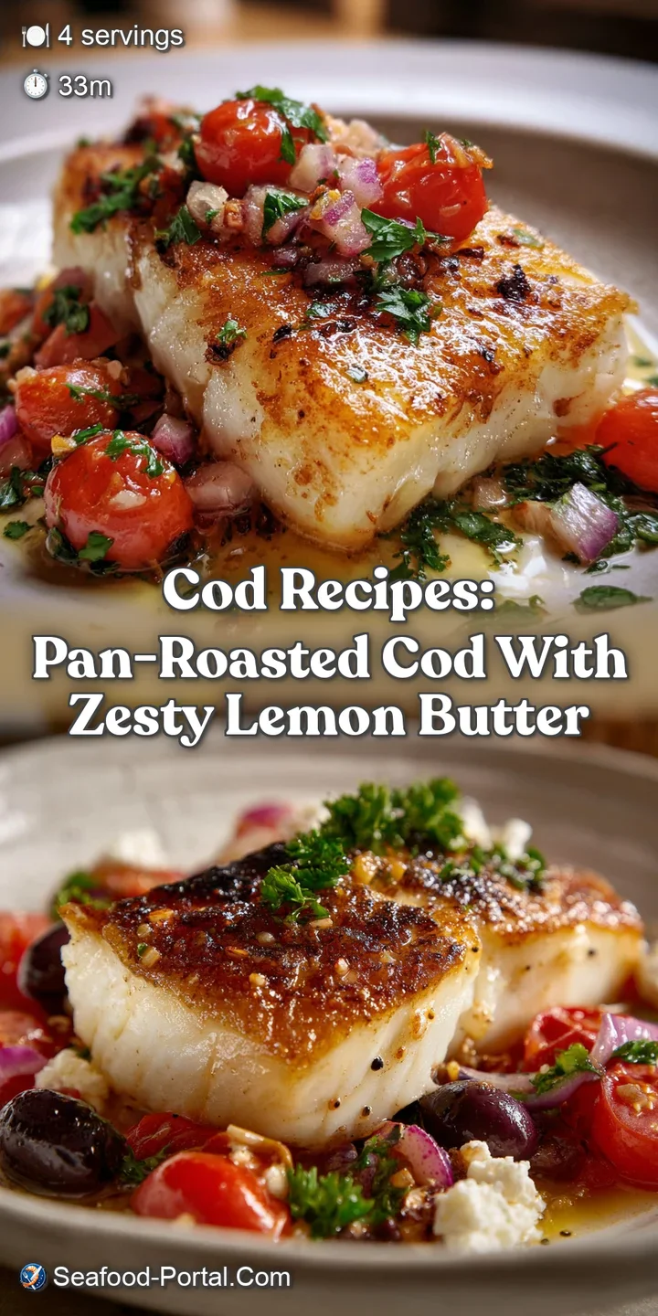 Cod Recipes: Pan-Roasted Cod with Zesty Lemon Butter