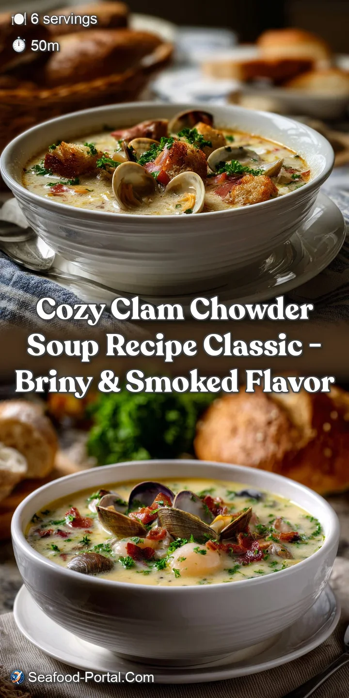Cozy Clam Chowder Soup Recipe Classic - Briny & Smoked Flavor