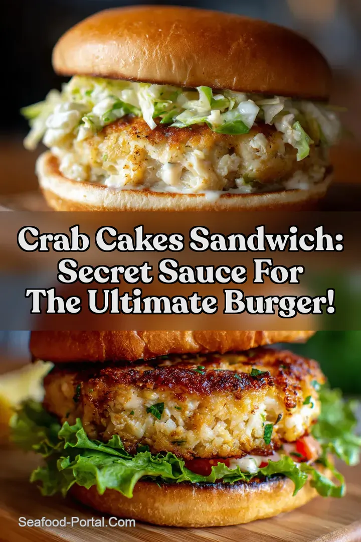 Crab Cakes Sandwich: Secret Sauce for the Ultimate Burger! : PIN FOR LATER Crab Cakes Sandwich: Secret Sauce for the Ultimate Burger!