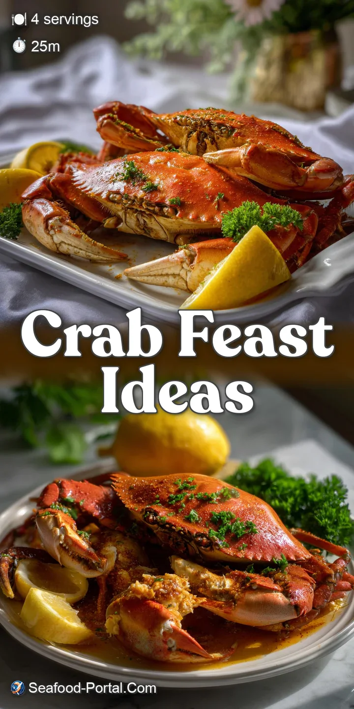 Close-up of a crab leg glistening with flavorful Cajun spices, capturing the tender, flaky texture of the meat and zesty l...