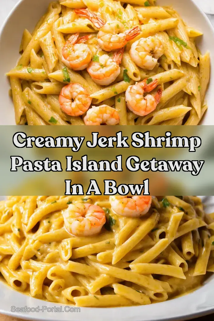Creamy Jerk Shrimp Pasta Island Getaway in a Bowl