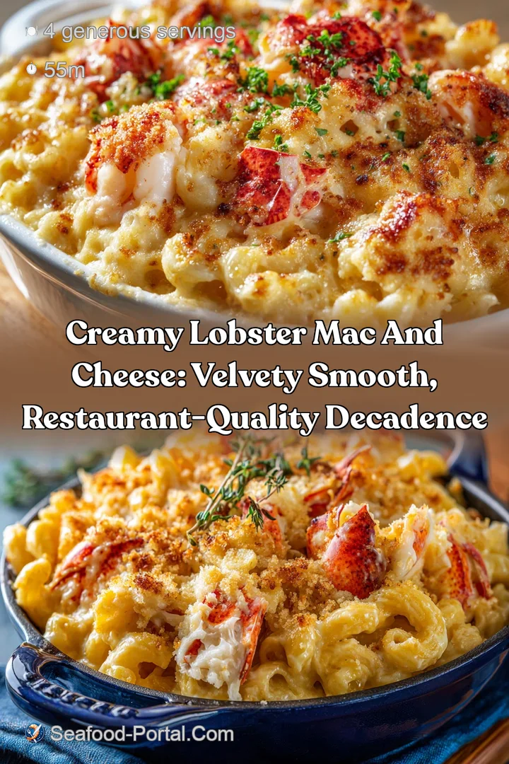 Creamy Lobster Mac and Cheese: Velvety smooth restaurant-quality decadence