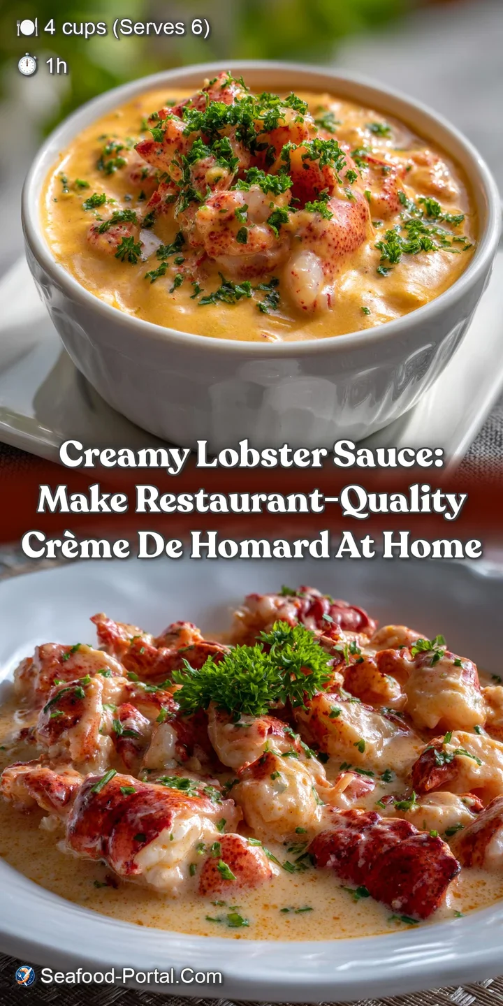 Creamy Lobster Sauce: Make Restaurant-Quality Cr&egrave;me de Homard at Home