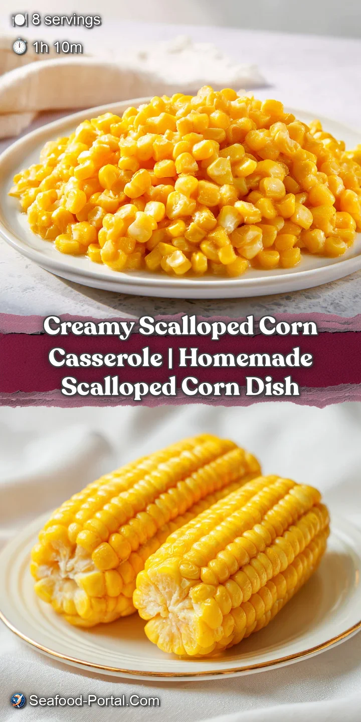 Close-up of a spoonful of creamy, golden corn casserole with visible kernels and toasted cracker bits.