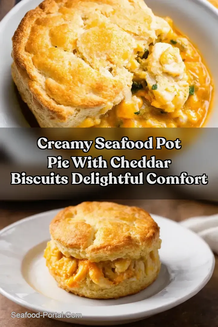 Creamy Seafood Pot Pie with Cheddar Biscuits Delightful Comfort