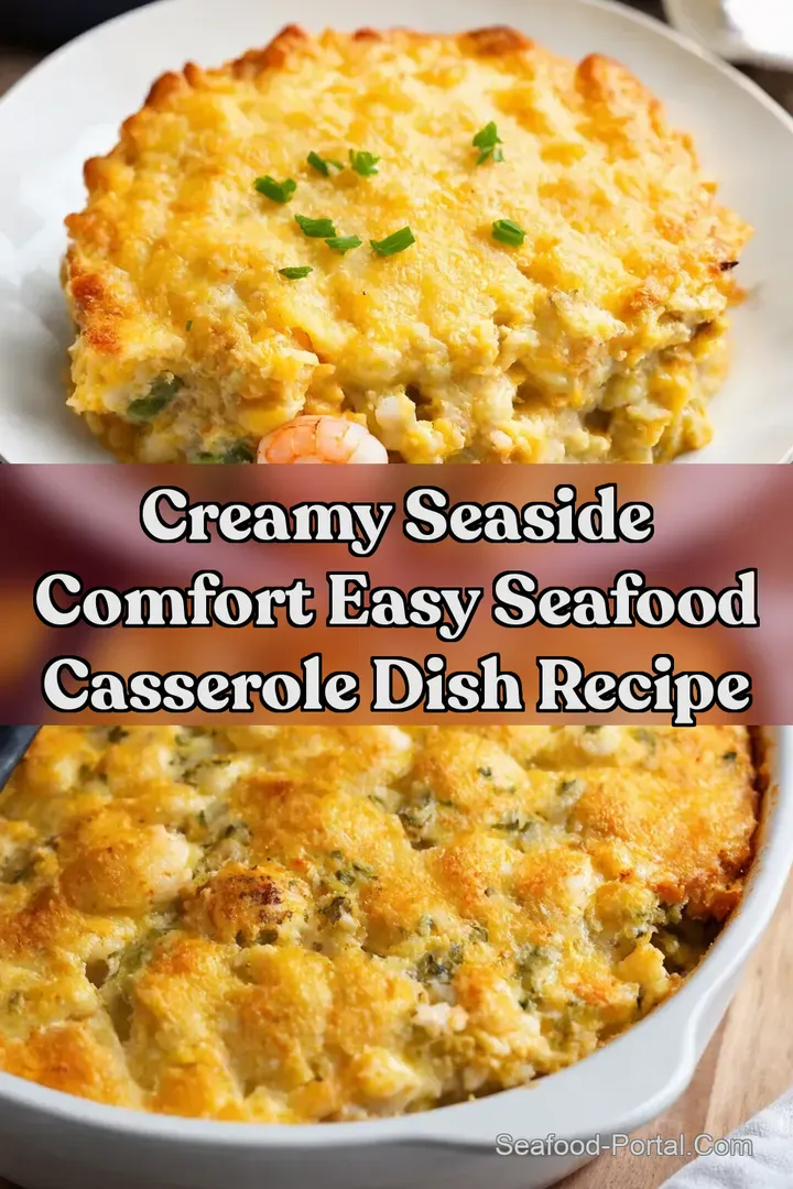 Creamy Seaside Comfort Easy Seafood Casserole Dish Recipe