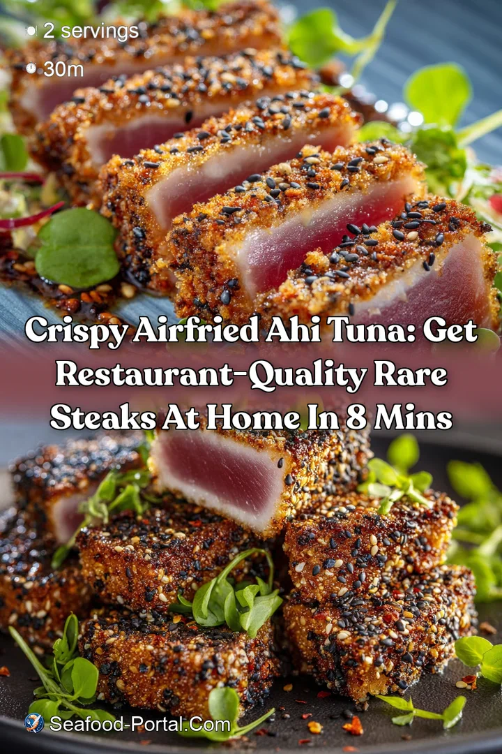 Crispy AirFried Ahi Tuna: Get Restaurant-Quality Rare Steaks at Home in 8 Mins