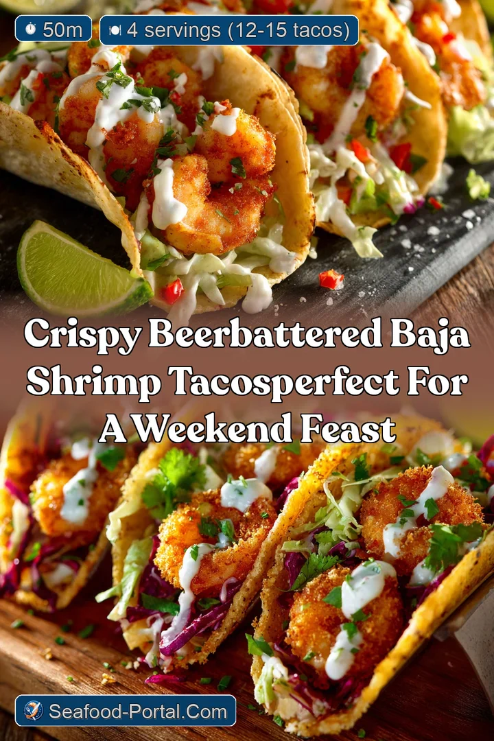 Crispy BeerBattered Baja Shrimp TacosPerfect for a Weekend Feast