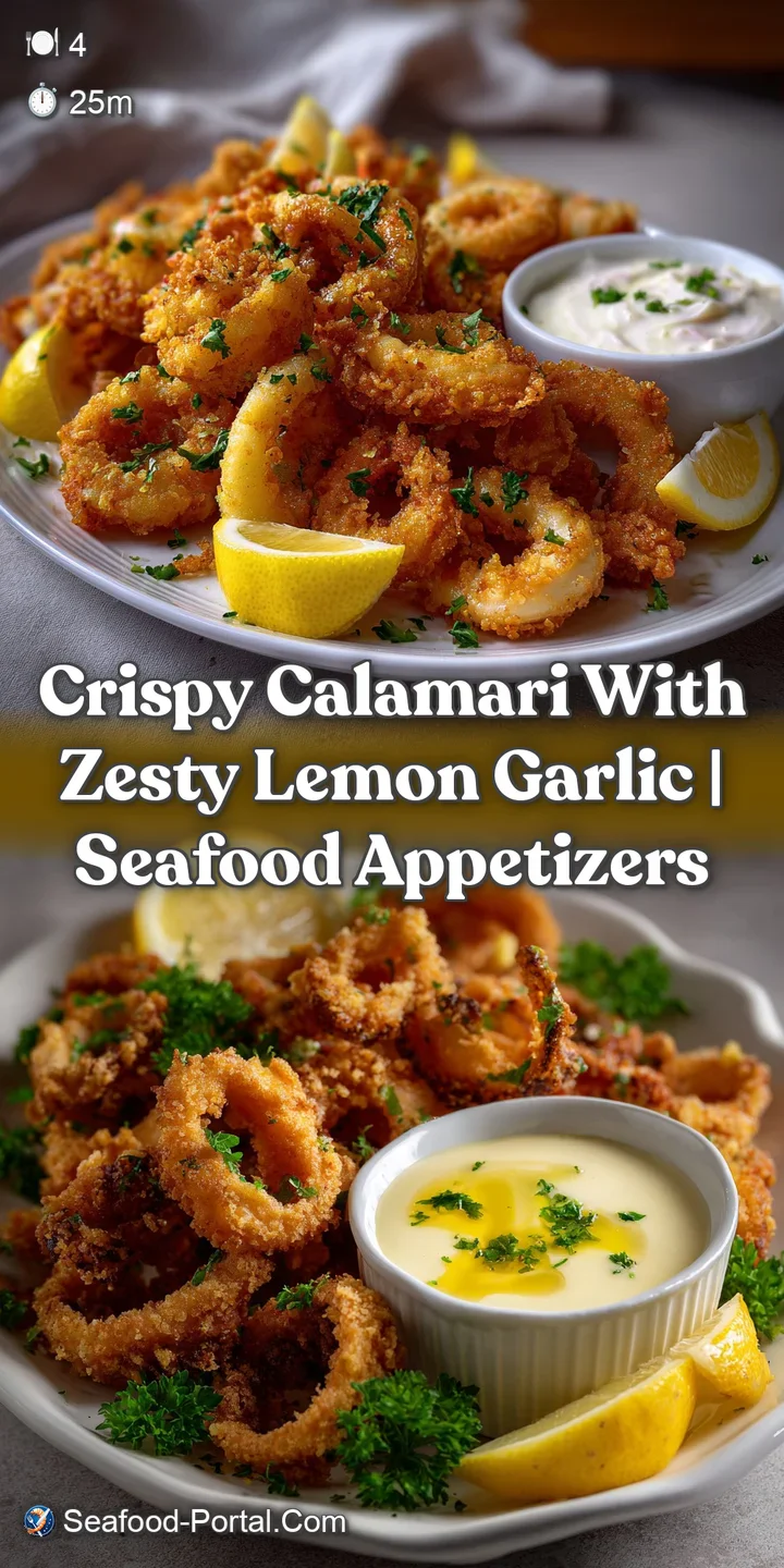 Crispy Calamari with Zesty Lemon Garlic | Seafood Appetizers