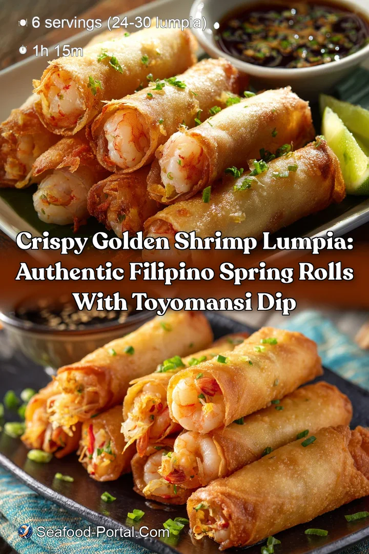 Crispy Golden Shrimp Lumpia: Authentic Filipino Spring Rolls with Toyomansi Dip