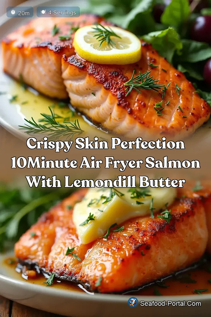 Crispy Skin Perfection 10Minute Air Fryer Salmon with LemonDill Butter