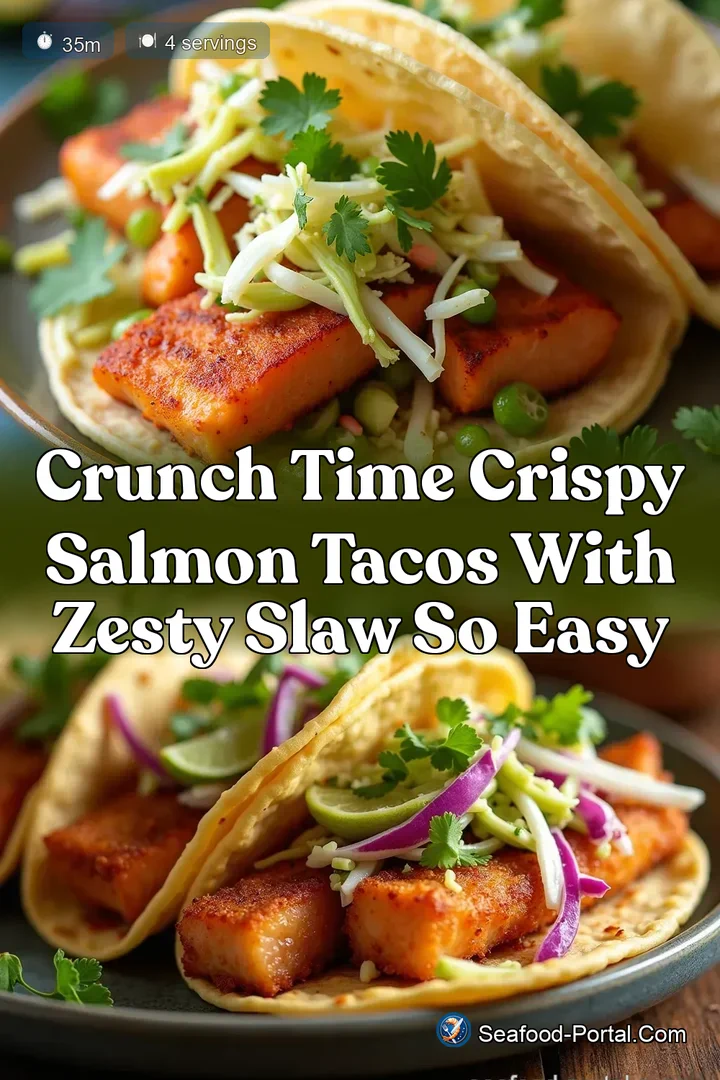 Crunch Time Crispy Salmon Tacos with Zesty Slaw So Easy