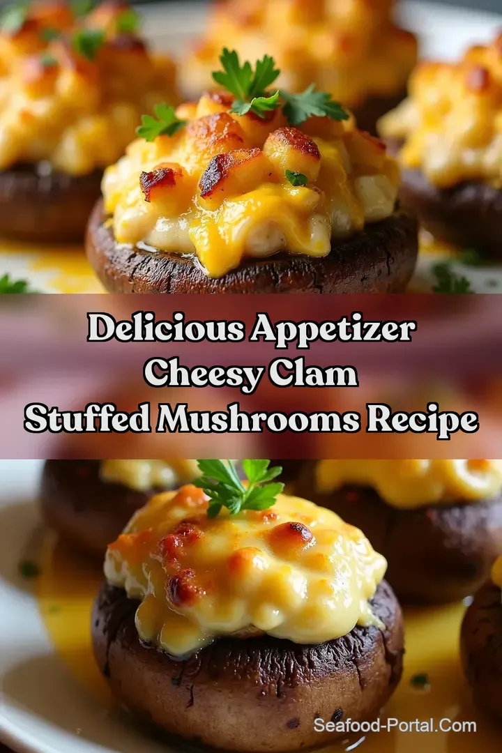 Delicious Appetizer Cheesy Clam Stuffed Mushrooms Recipe