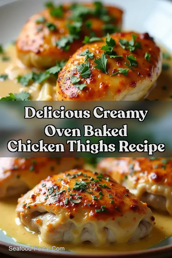 Delicious Creamy Oven Baked Chicken Thighs Recipe