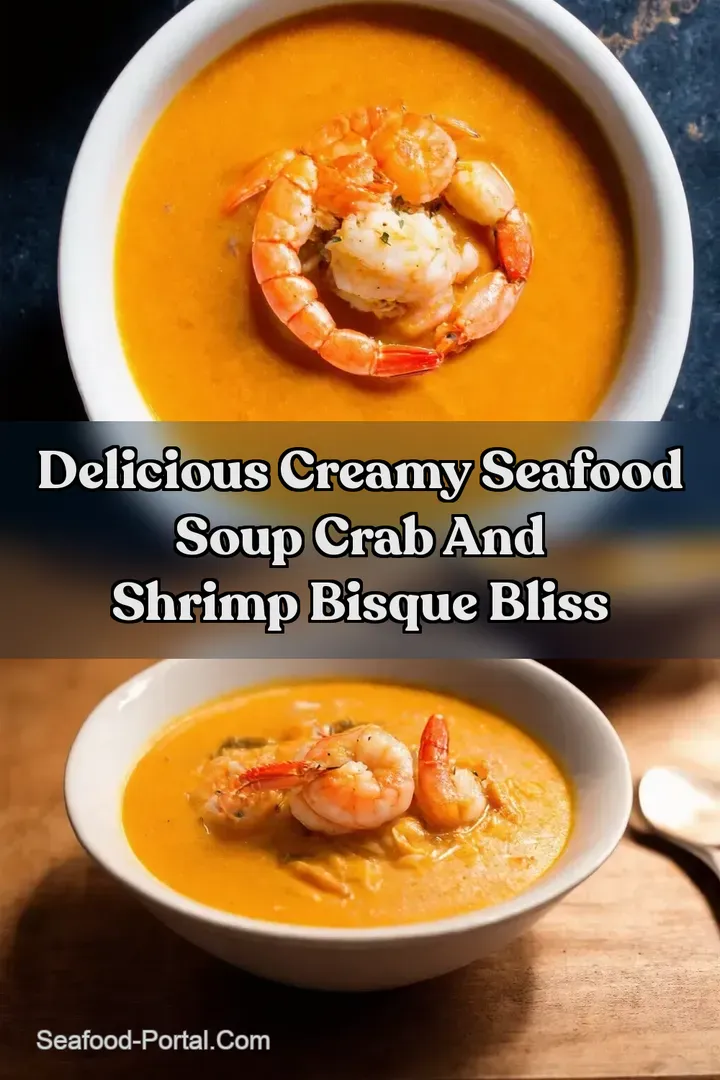 Delicious Creamy Seafood Soup Crab and Shrimp Bisque Bliss