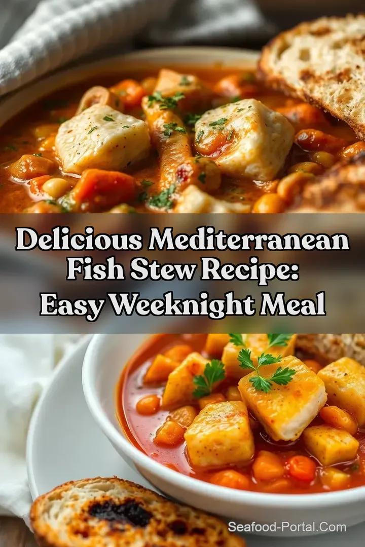 Delicious Mediterranean Fish Stew Recipe: Easy Weeknight Meal : PIN FOR LATER Delicious Mediterranean Fish Stew Recipe: Easy Weeknight Meal