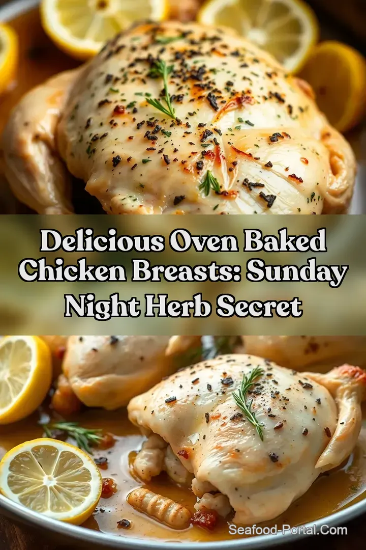Delicious Oven Baked Chicken Breasts: Sunday Night Herb Secret : PIN FOR LATER Delicious Oven Baked Chicken Breasts: Sunday Night Herb Secret