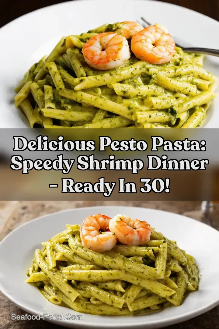 Delicious Pesto Pasta: Speedy Shrimp Dinner - Ready in 30! : PIN FOR LATER Delicious Pesto Pasta: Speedy Shrimp Dinner - Ready in 30!