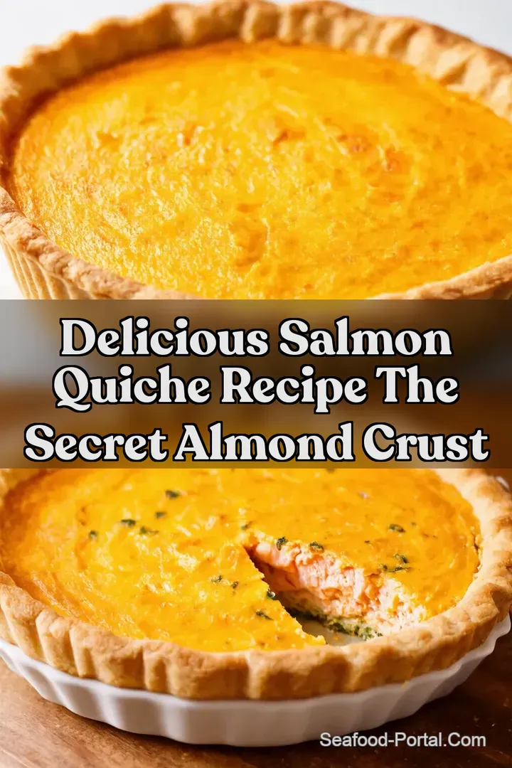 Delicious Salmon Quiche Recipe The Secret Almond Crust : PIN FOR LATER Delicious Salmon Quiche Recipe The Secret Almond Crust