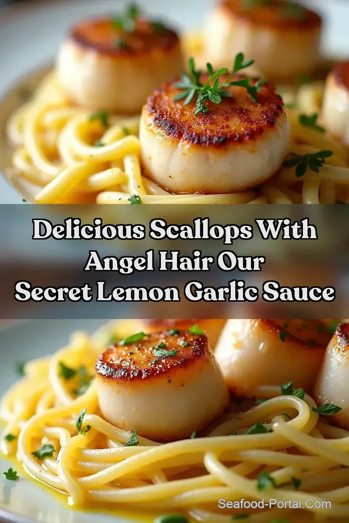 Delicious Scallops With Angel Hair Our Secret Lemon Garlic Sauce
