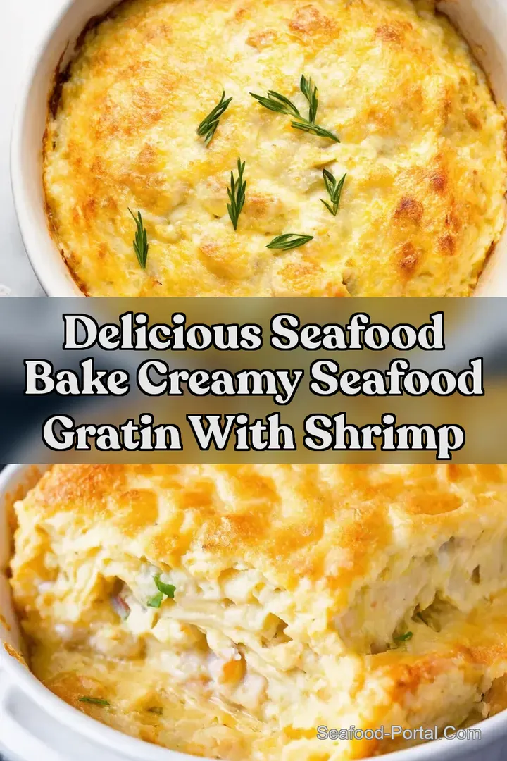 Delicious Seafood Bake Creamy Seafood Gratin with Shrimp