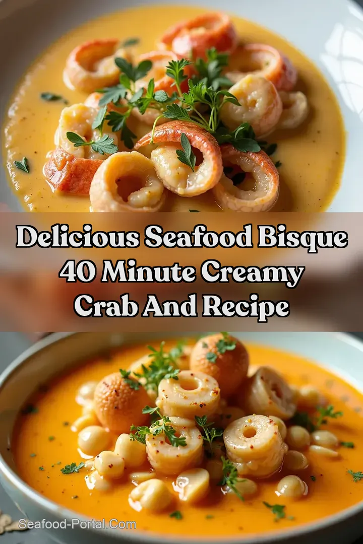 Delicious Seafood Bisque 40 Minute Creamy Crab and Recipe