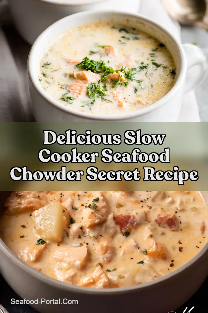 Delicious Slow Cooker Seafood Chowder Secret Recipe : PIN FOR LATER Delicious Slow Cooker Seafood Chowder Secret Recipe