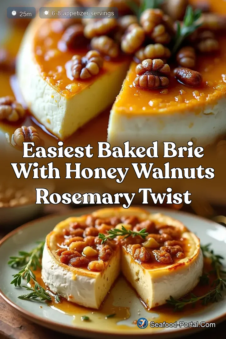Easiest Baked Brie with Honey Walnuts Rosemary Twist