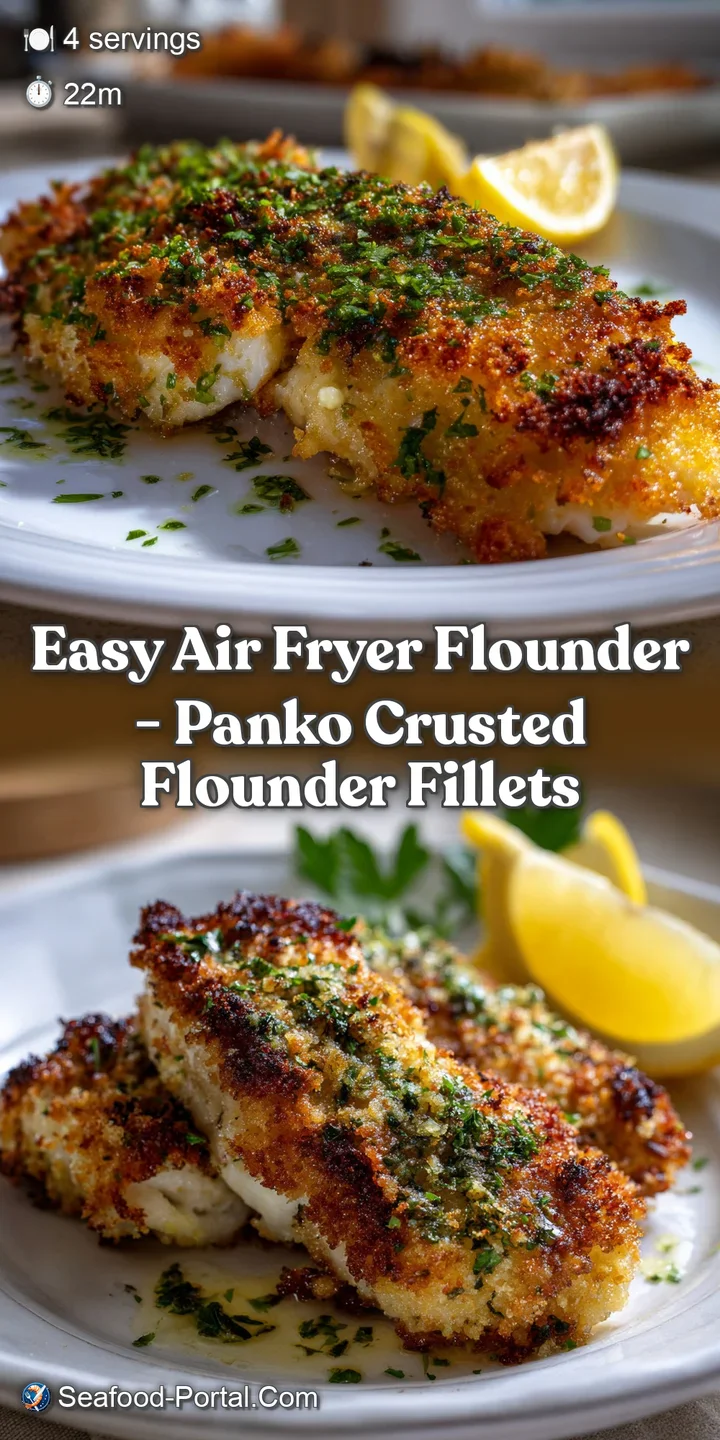 Easy Air Fryer Flounder - Panko Crusted Flounder Fillets