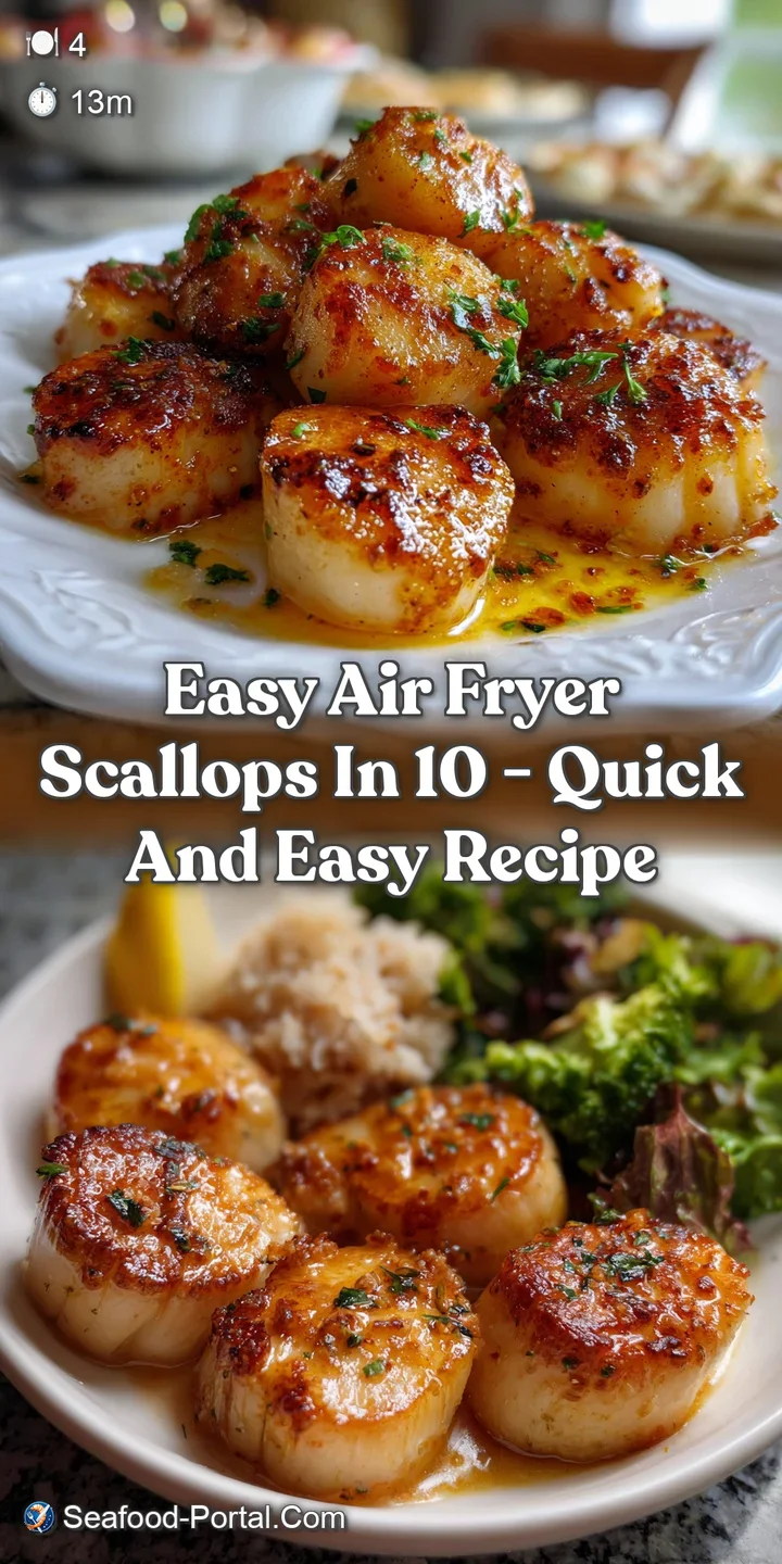 Easy Air Fryer Scallops in 10 - Quick and Easy Recipe