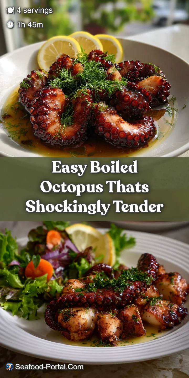 Close-up captures the glossy, almost translucent texture of perfectly boiled octopus. Hints of purple & tenderized meat vi...