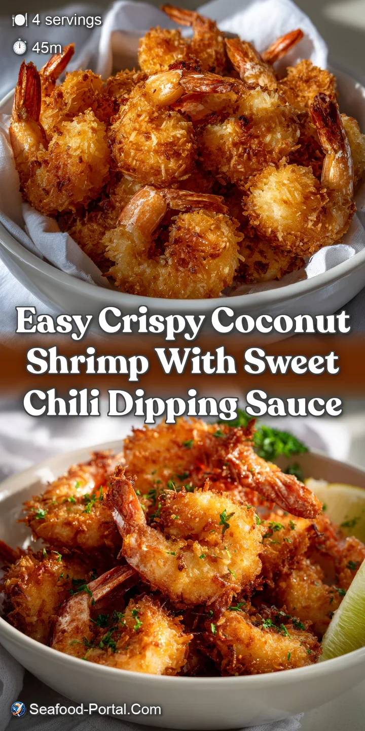 Easy Crispy Coconut Shrimp with Sweet Chili Dipping Sauce