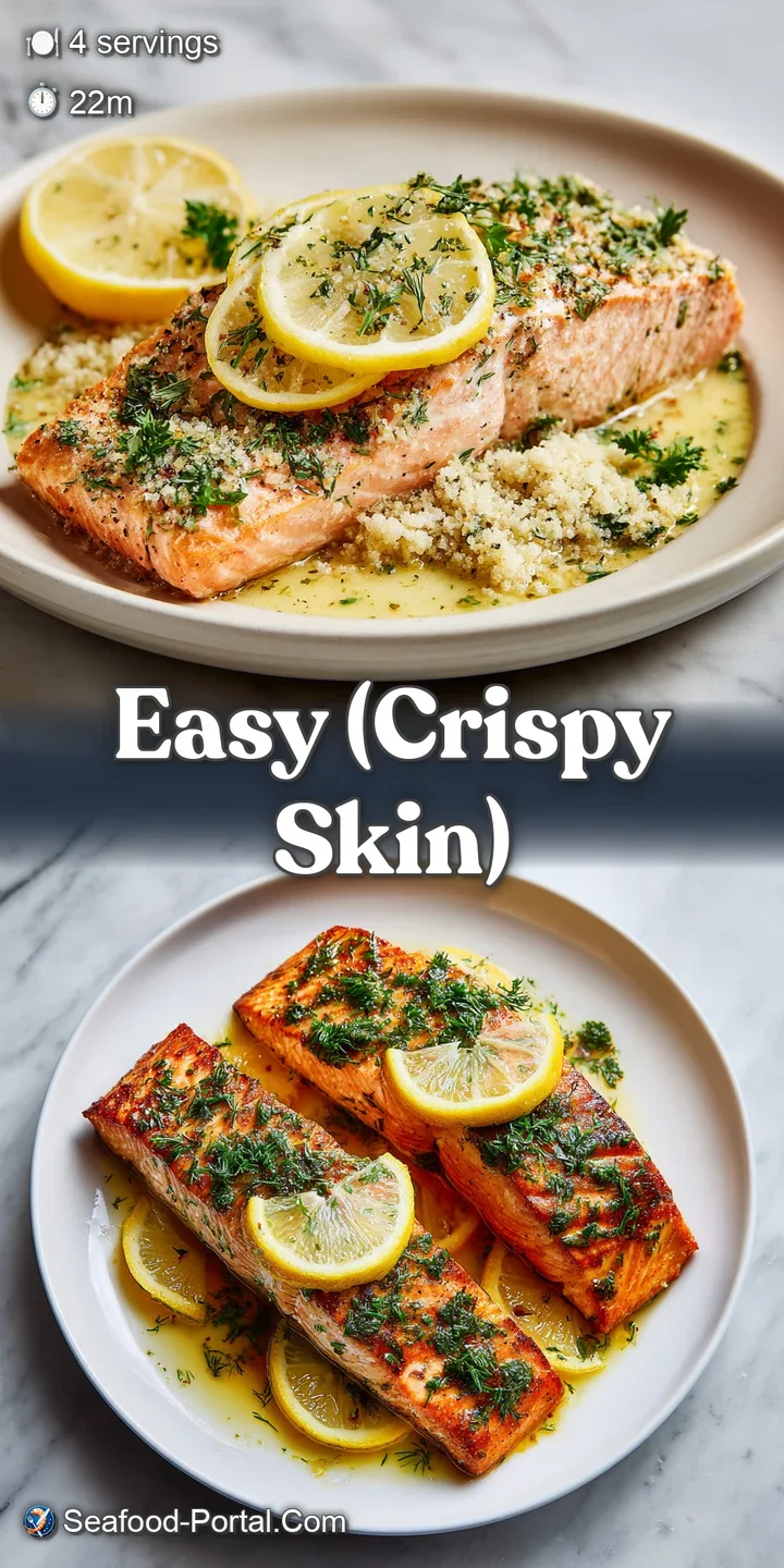 Close-up of moist, tender salmon with a squeeze of lemon; herbs and spices create a flavorful, tempting appearance.