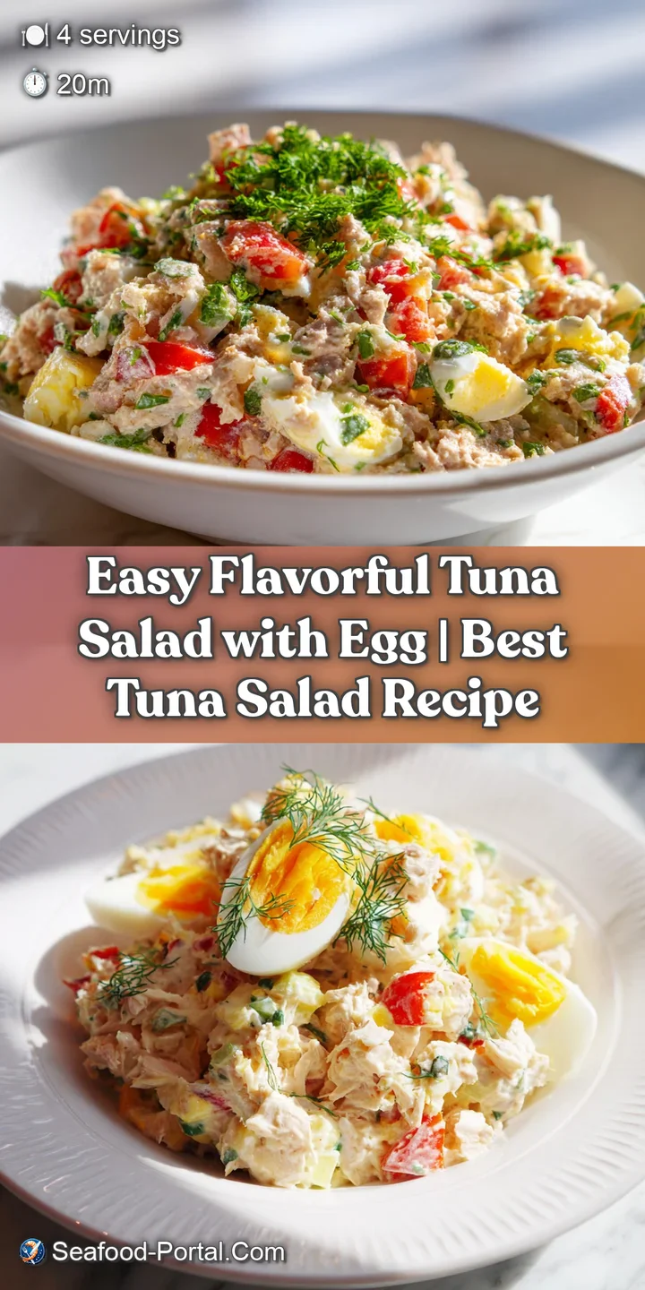 Close-up of creamy tuna salad revealing tender chunks of fish and creamy egg pieces, glistening slightly.