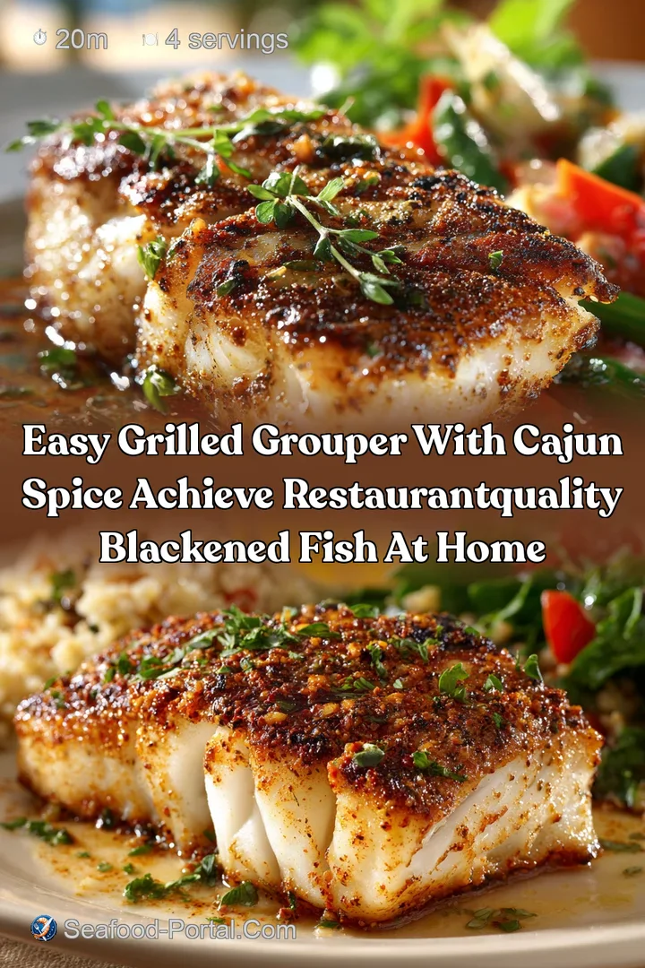Easy Grilled Grouper with Cajun Spice Achieve RestaurantQuality Blackened Fish at Home
