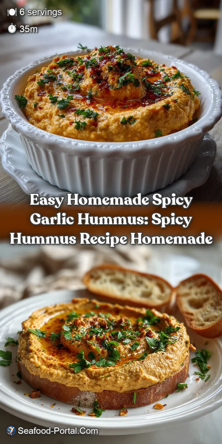 Easy Homemade Spicy Garlic Hummus: Spicy Hummus Recipe Homemade