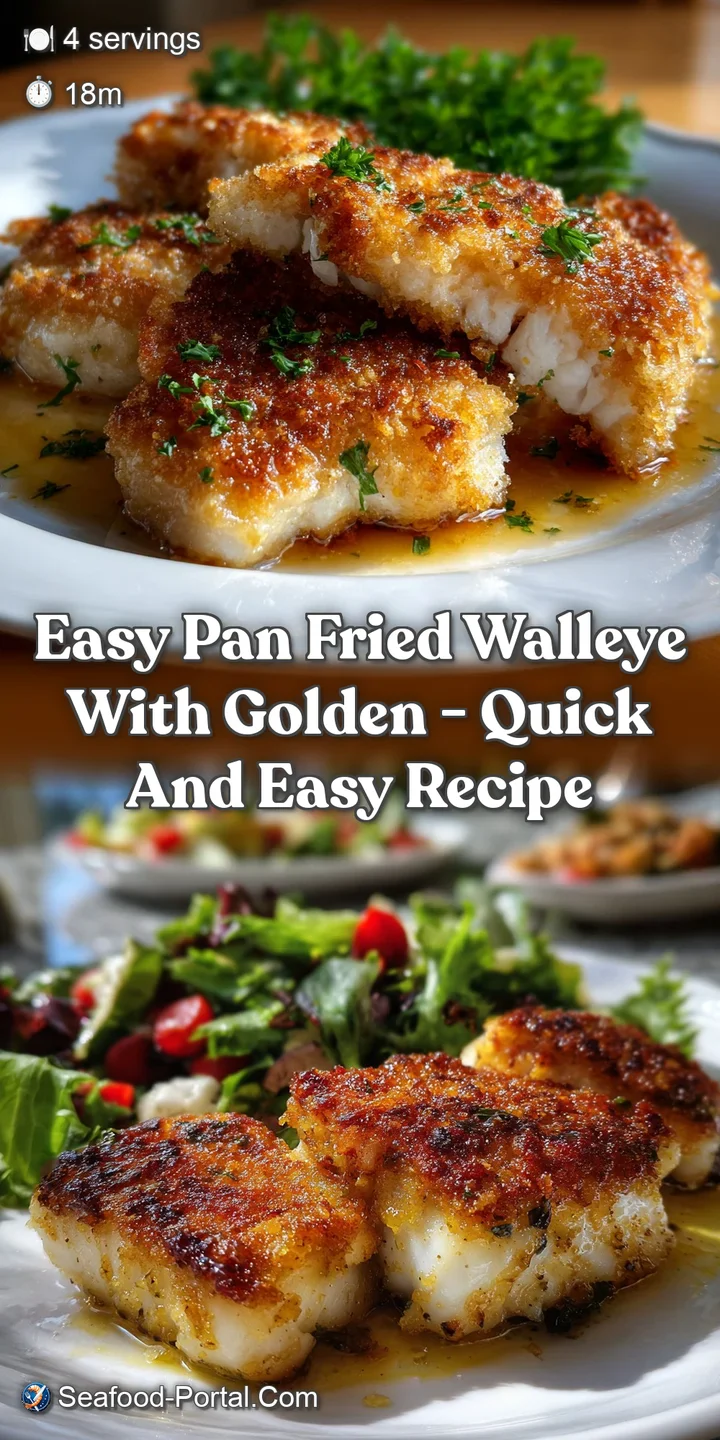 Easy Pan Fried Walleye with Golden - Quick and Easy Recipe