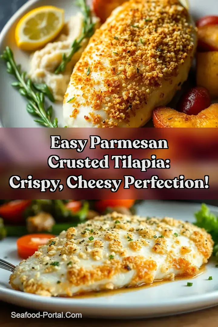 Easy Parmesan Crusted Tilapia: Crispy Cheesy Perfection! : PIN FOR LATER Easy Parmesan Crusted Tilapia: Crispy Cheesy Perfection!