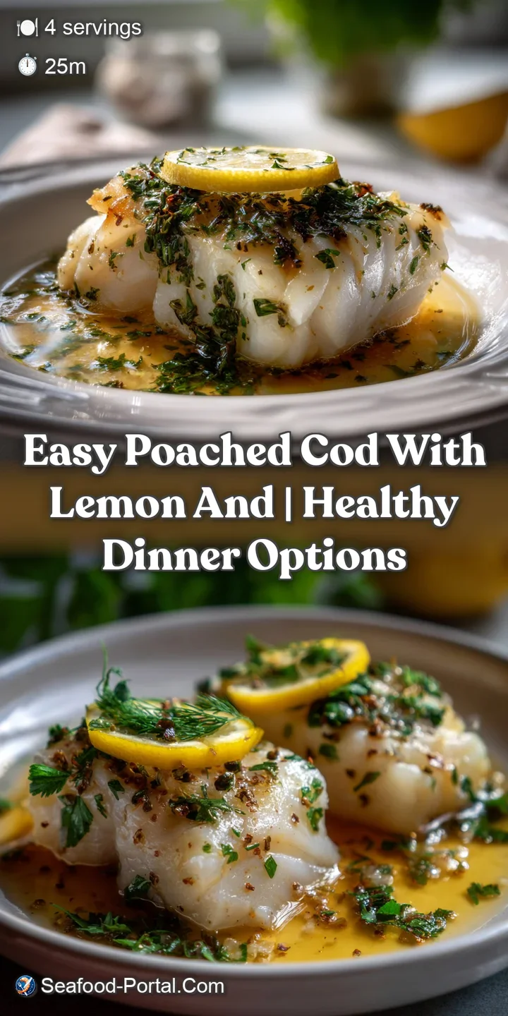 Easy Poached Cod with Lemon and | Healthy Dinner Options