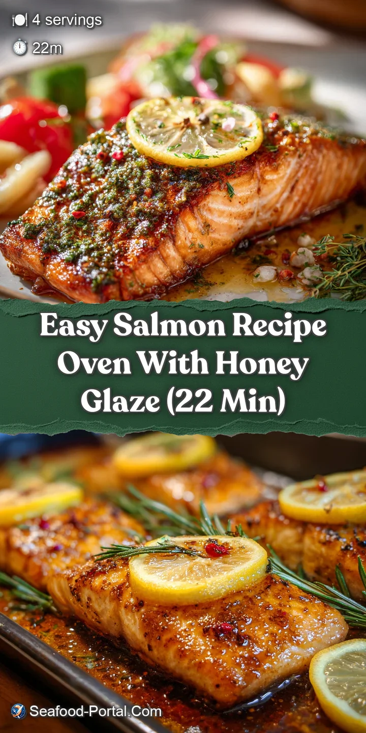 Close-up reveals the tender, moist texture of the oven-baked salmon. Delicate flakes glisten, seasoned perfectly with herbs.