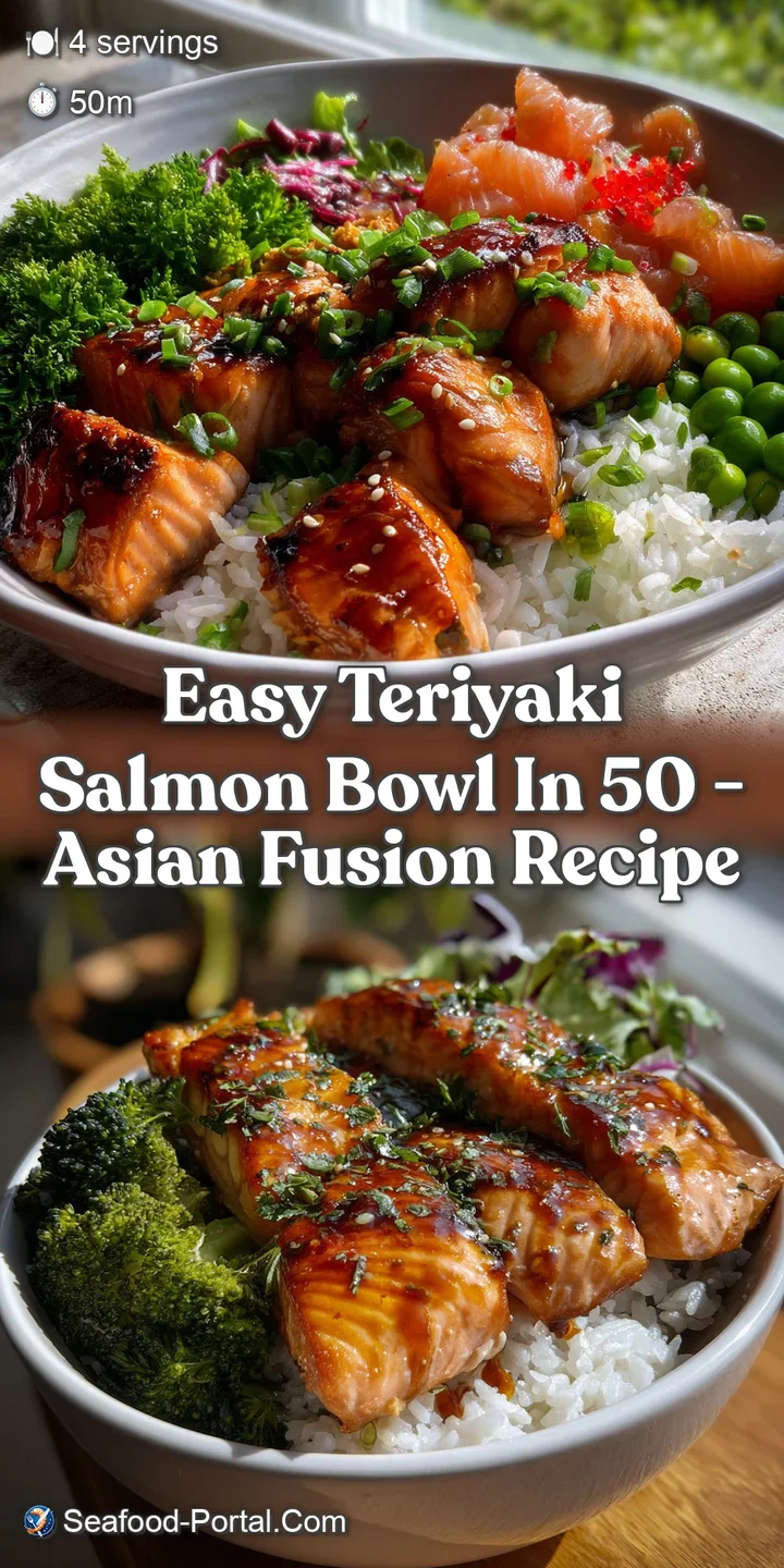 Easy Teriyaki Salmon Bowl in 50 - Asian Fusion Recipe