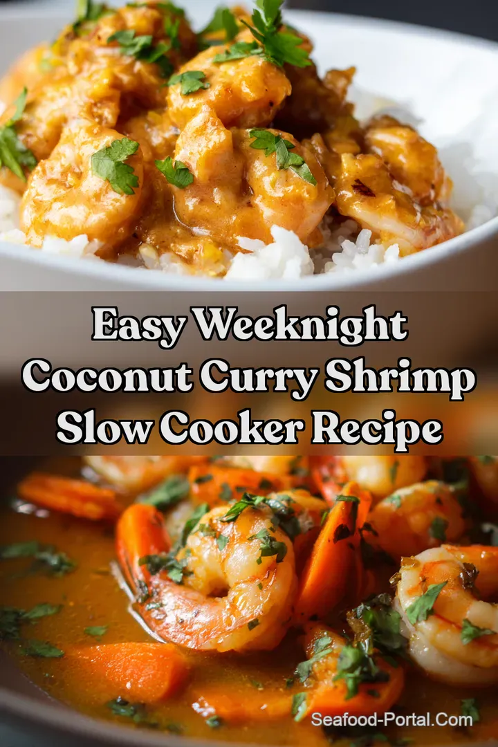 Easy Weeknight Coconut Curry Shrimp Slow Cooker Recipe : PIN FOR LATER Easy Weeknight Coconut Curry Shrimp Slow Cooker Recipe