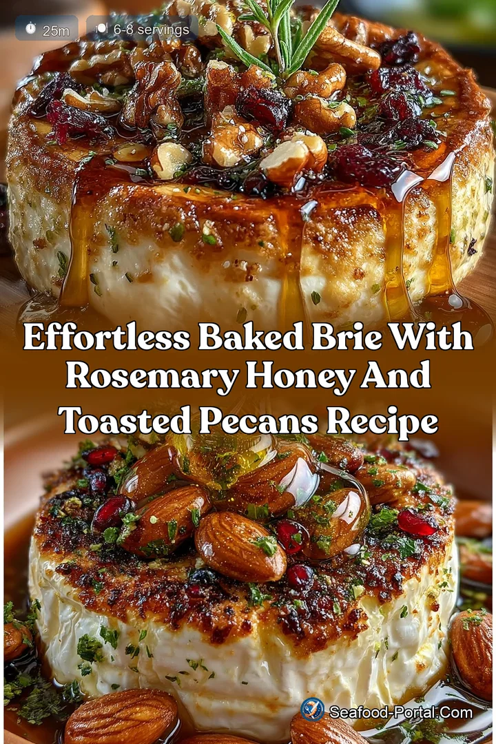 Effortless Baked Brie with Rosemary Honey and Toasted Pecans Recipe