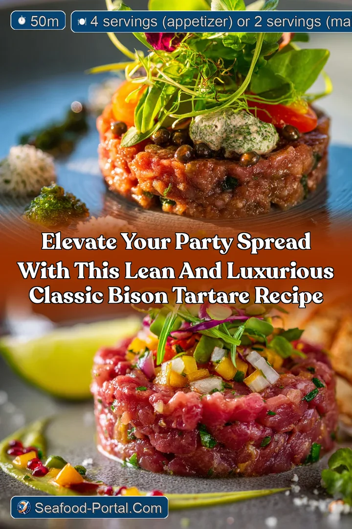 Elevate your party spread with this Lean and Luxurious Classic Bison Tartare Recipe