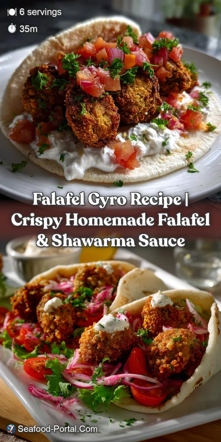Falafel Gyro Recipe | Crispy Homemade Falafel & Shawarma Sauce