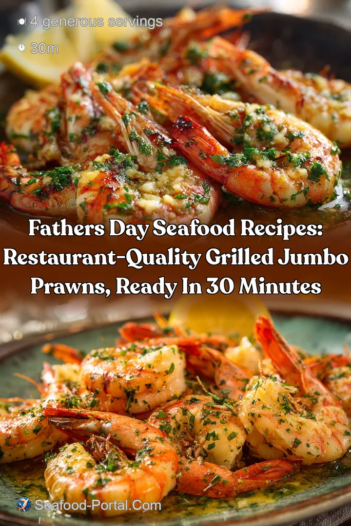 Fathers Day Seafood Recipes: Restaurant-Quality Grilled Jumbo Prawns Ready in 30 Minutes